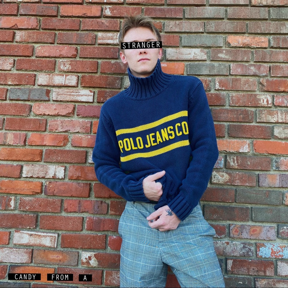 Vintage RL Polo Jeans Co Turtleneck Sweater M - Picture 3 of 8